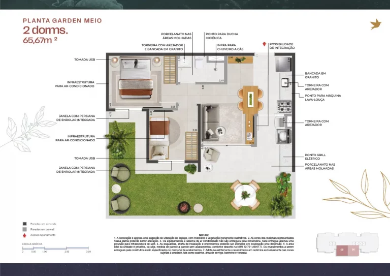 Planta do 011 Brooklin Residence foto 5