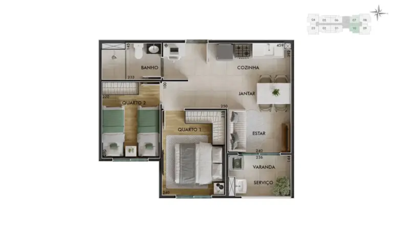 Planta do Sinfonia Santo Amaro, opção 2