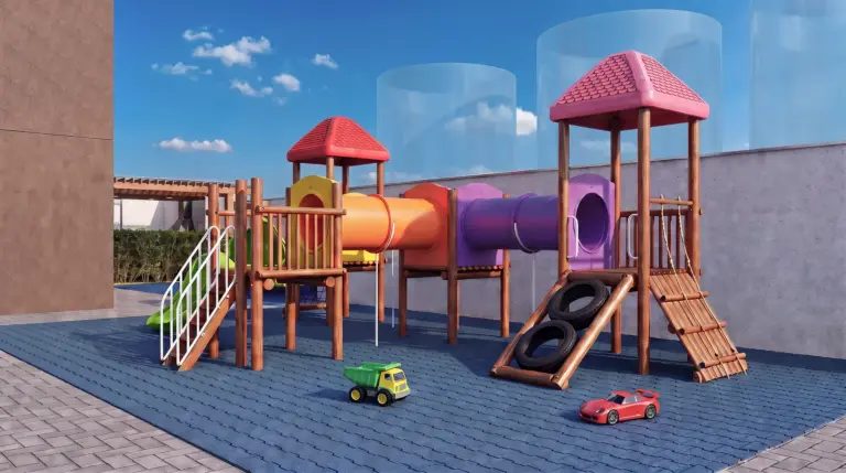 Perspectiva do playground do Tech Zona Sul