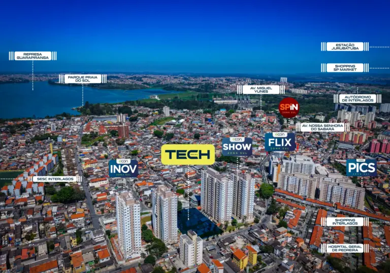 Imóveis A Venda &Raquo; Terrara Imóveis Vista Aérea Da Região Do Tech Zona Sul Na Pedreira, Zona Sul De São Paulo