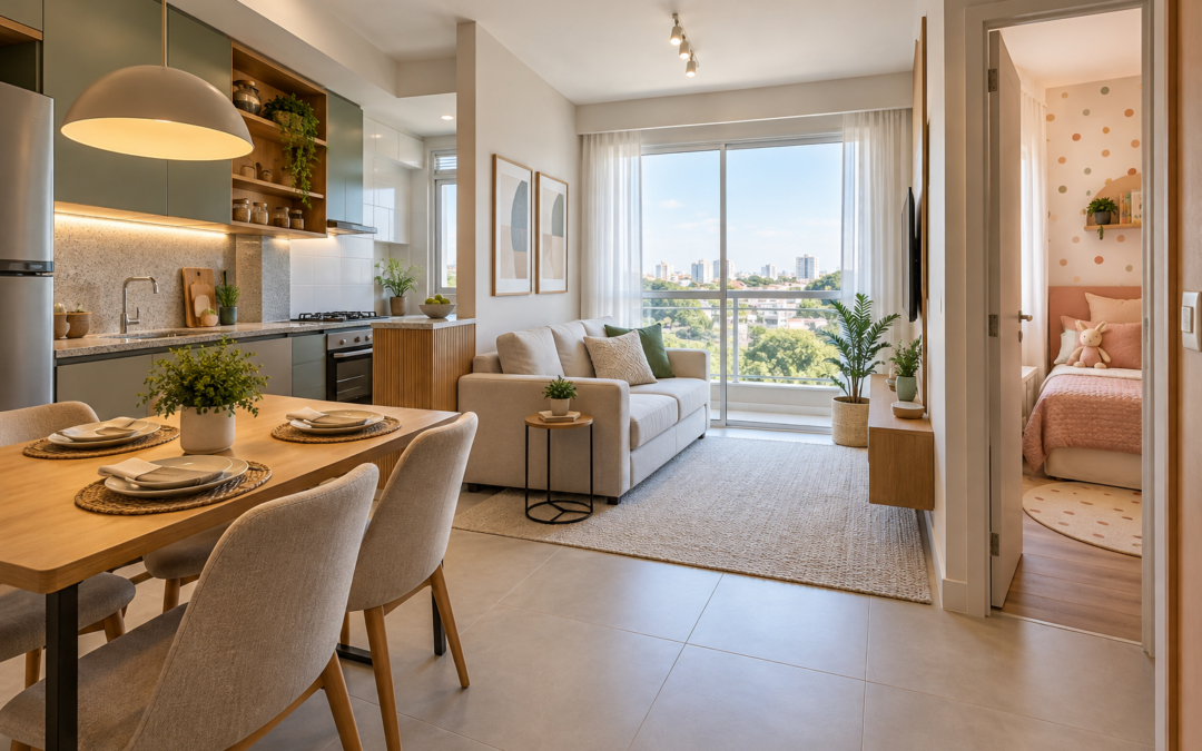 Apartamento decorado de 2 dormitórios do Minha Casa Minha Vida na Zona Sul de São Paulo